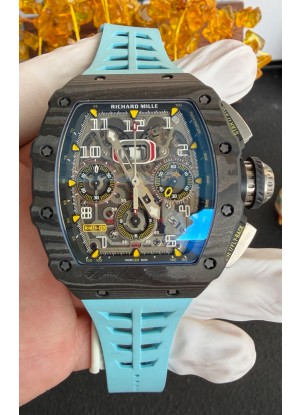 Reloj Richard Mille RM11-03 Superclon con caja de carbono negro y TPT