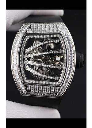 Reloj Richard Mille 59-01 Superclon con caja incrustada de diamantes