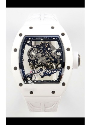  Reloj Richard Mille RM055 MVMNT con volante de inercia variable de cerámica blanca Superclon