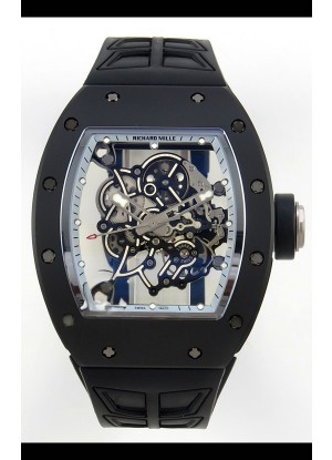 Reloj Richard Mille RM055 MVMNT con volante de inercia variable con bisel interior de cerámica gris, superclone