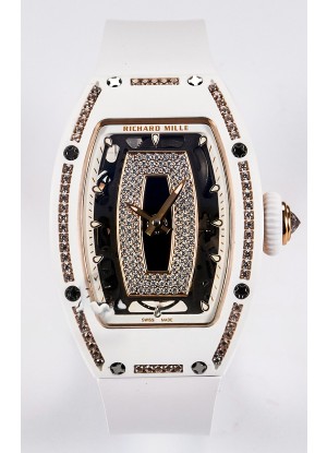 Reloj Richard Mille RM007 automático de cerámica blanca Superclon