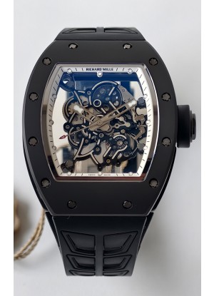 Reloj Richard Mille RM055 MVMNT con volante de inercia variable con bisel interior de cerámica blanca, superclone