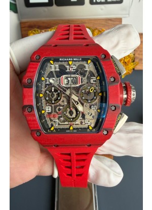 Reloj Richard Mille RM11-03 Superclon con caja de carbono rojo TPT