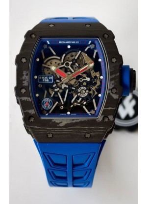 Reloj Richard Mille RM35-01 PSG Edition con caja de fibra de carbono y tourbillon auténtico, superclone