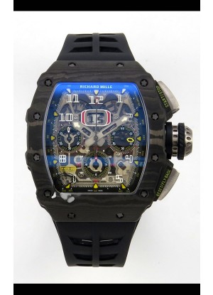 Reloj Richard Mille RM11-03 Superclon con caja de carbono negro y TPT