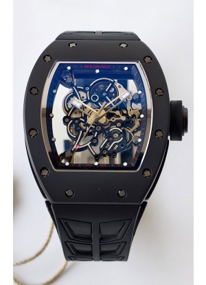 Reloj Richard Mille RM055 MVMNT con volante de inercia variable de cerámica negra con bisel interior negro, superclon