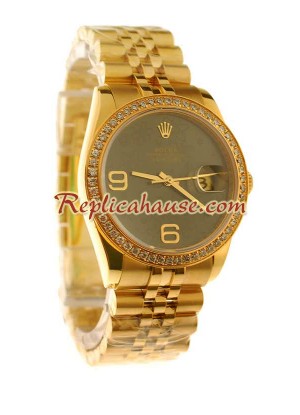 Rolex Suizo Réplica estampado floreado 2011 Edición Datejust Reloj