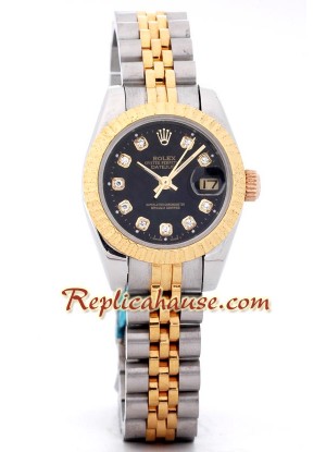 Rolex Réplica Datejust - Dos Tonos - Dama -