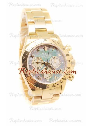 Rolex Daytona Gold Reloj Japonés Dial color Perla - 40MM de Diámetro