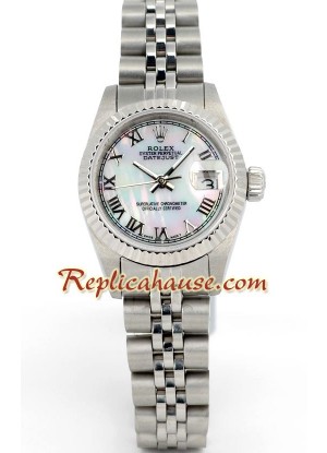 Rolex Réplica Datejust - Silver - Dama -