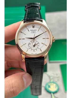 Reloj Rolex Superclon Cellini 50525 con esfera blanca y oro rosa