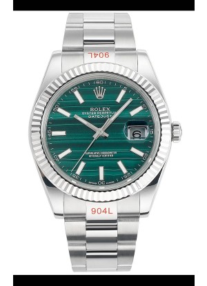 Reloj Rolex Datejust movimiento Cal.3235, esfera a rayas verdes y 41 mm, réplica de alta calidad