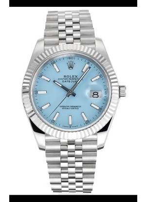 Reloj Rolex Datejust con movimiento Cal.3235, color azul Tiffany, 41 mm, superclon