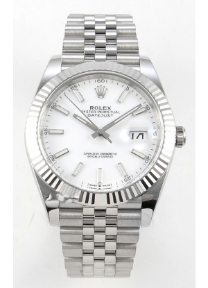 Reloj Datejust Superclon 126334 con esfera blanca, 41 mm, MVMNT con volante de inercia variable 3235