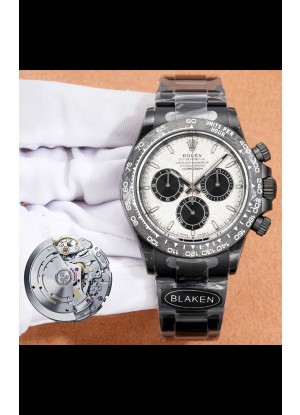 Reloj Rolex Daytona Blaken 4131 con movimiento y esfera de meteorito, réplica perfecta