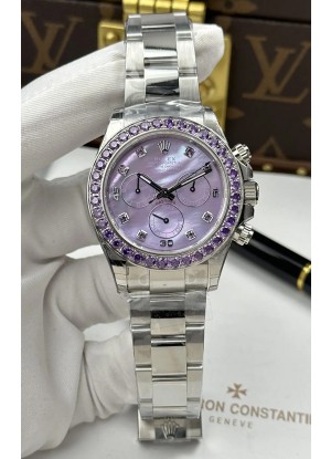 Reloj Rolex Daytona Super Purple Pearl con movimiento Pearl 4131, réplica exacta