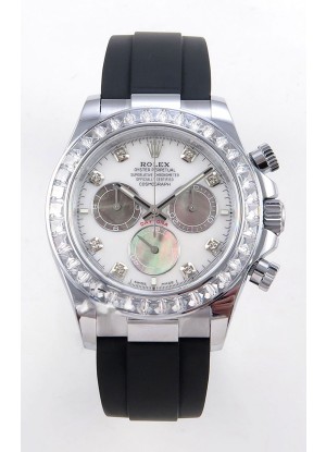 Reloj Rolex Daytona 126539TBR con MVMNT con volante de inercia variable, esfera de perla blanca, superclon