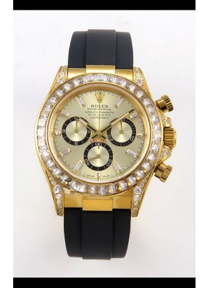 Reloj Rolex Daytona 126538 de oro amarillo, MVMNT con volante de inercia variable y esfera dorada, superclon