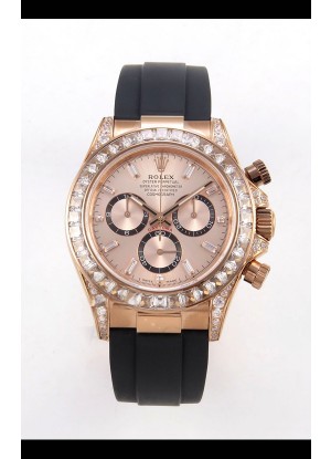 Reloj Rolex Daytona 126535 de oro ros, MVMNT con volante de inercia variable y esfera dorada, superclon