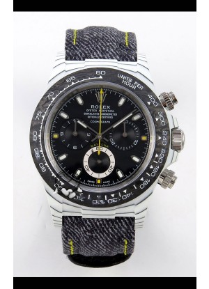 Reloj Rolex Daytona DiW blanco con esfera negra y carbono, superclon