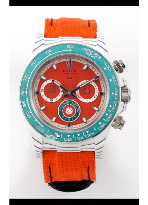 Reloj Rolex Daytona DiW RG Course Edition con esfera roja y carbono blanco, superclon
