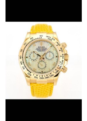 Reloj Rolex Daytona 116568 de oro amarillo con movimiento 4801 y esfera amarilla, réplica de alta calidad
