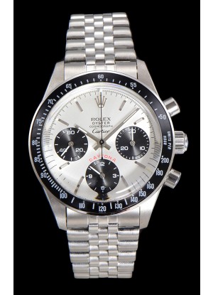 Reloj Rolex Daytona Paul Newman 37MM Edición Cartier con esfera de acero y cuerda manual, superclon