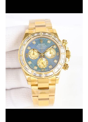 Reloj Rolex Daytona 116519 Superclon de oro amarillo con esfera perlada