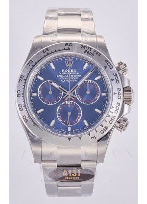 Reloj Rolex Daytona 126509 con esfera azul, marcadores de bastón y MVMNT con volante de inercia variable, superclon
