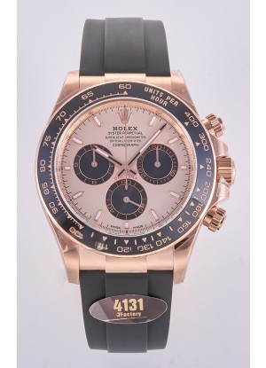 Reloj Rolex Daytona 126515 con esfera de oro rosa, marcadores de bastón y MVMNT con volante de inercia variable, superclon