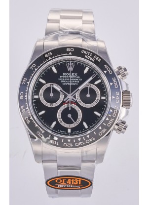 Reloj Rolex Daytona 126500 con esfera negra, marcadores de bastón y mecanismo MVMNT con volante de inercia variable, superclon