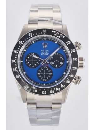 Réplica suiza del Rolex Daytona Paul Newman con esfera azul, modificado a medida con movimiento 4130