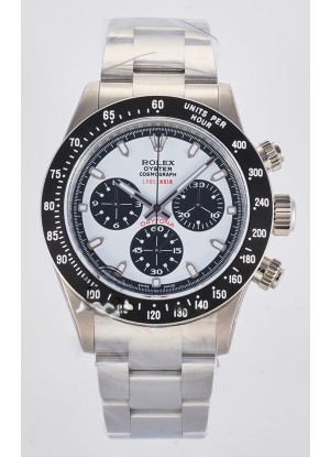 Réplica suiza del Rolex Daytona Paul Newman Label Noir con esfera azul y movimiento 4130 modificado a medida