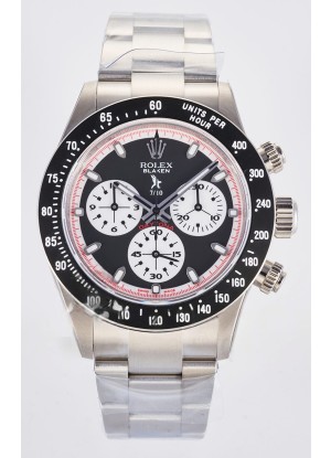 Réplica suiza del Rolex Daytona Paul Newman con esfera negra, modificado a medida con movimiento 4130