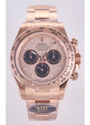 Reloj Rolex Daytona 126505 con esfera de oro rosa, marcadores de bastón y MVMNT con volante de inercia variable, superclone