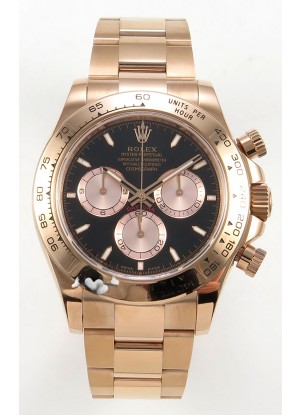 Reloj Rolex Daytona 126505 Oro Rosa Esfera Negra, MVMNT con volante de inercia variable, Superclon