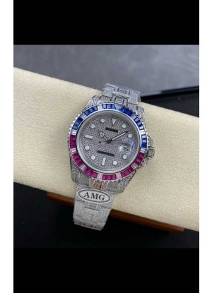 Reloj réplica suizo Rolex Submariner 116610 Iced Out Edition 2