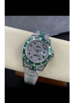 Reloj réplica suizo Rolex Submariner 116610 Iced Out Edition 6