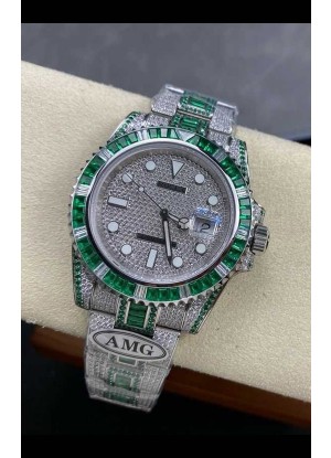 Reloj réplica suizo Rolex Submariner 116610 Iced Out Edition 7