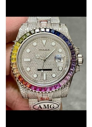 Reloj réplica suizo Rolex Submariner 116610 Iced Out Edition 8