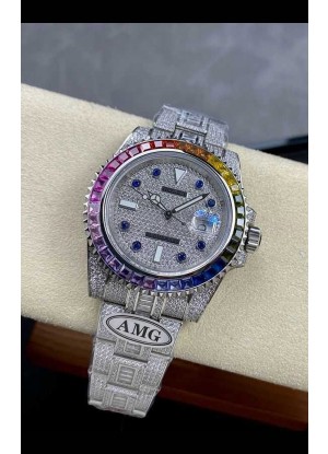 Reloj réplica suizo Rolex Submariner 116610 Iced Out Edition 9