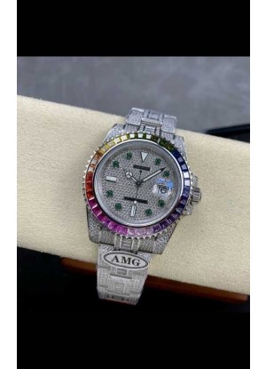 Reloj réplica suizo Rolex Submariner 116610 Iced Out Edition 10