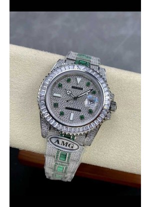 Reloj réplica suizo Rolex Submariner 116610 Iced Out Edition de 12 pulgadas