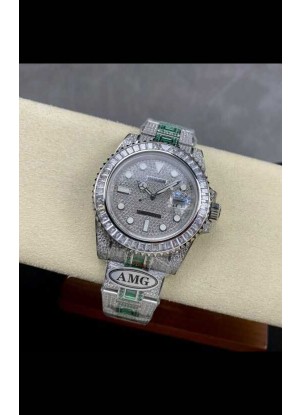Reloj réplica suizo Rolex Submariner 116610 Iced Out Edition 14