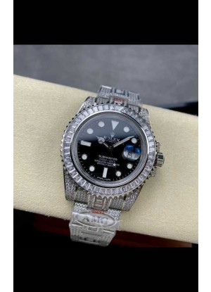 Reloj réplica suizo Rolex Submariner 116610 Iced Out Edition 17