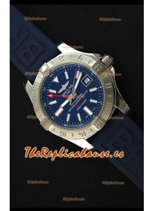 Breitling Avenger II GMT Reloj Replica Suizo a Espejo 1:1 Dial Azul