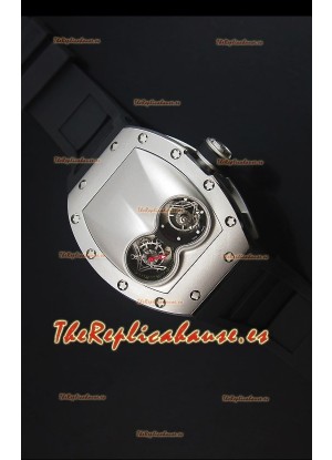 Richard Mille RM053 Tourbillon Pablo Mac Donough Reloj Replica Suizo Caja en Titanio Correa Negra