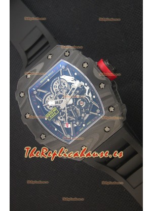 Richard Mille RM035-2 Rafael Nadal Caja de Carbón Forjado con Corona Roja