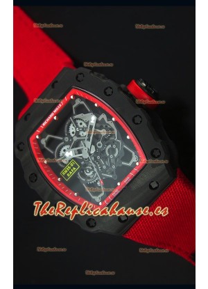 Richard Mille RM35-01 Reloj Replica Suizo Edición Rafael Nadal Correa Nylon Roja
