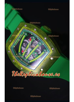 Richard Mille RM059 Reloj Replica Suizo Edición Yohan Blake en Dial color Verde